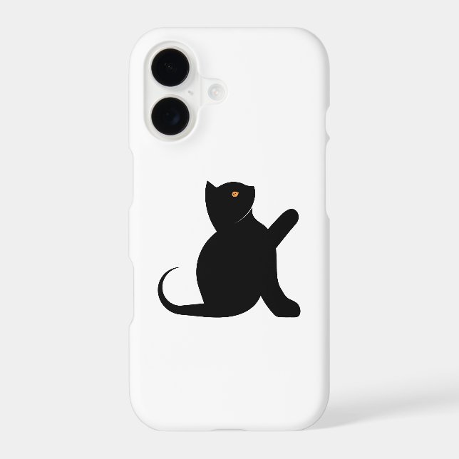 Cat Saying Hello iPhone Case (Back)