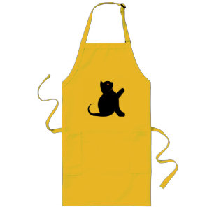 Cat Saying Hello Long Apron