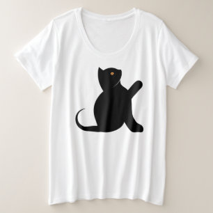 Cat Saying Hello Plus Size T-Shirt