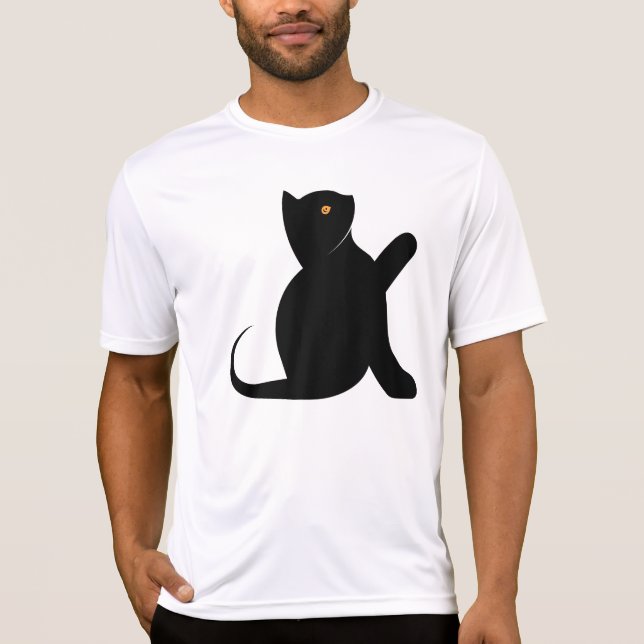 Cat Saying Hello T-Shirt (Front)
