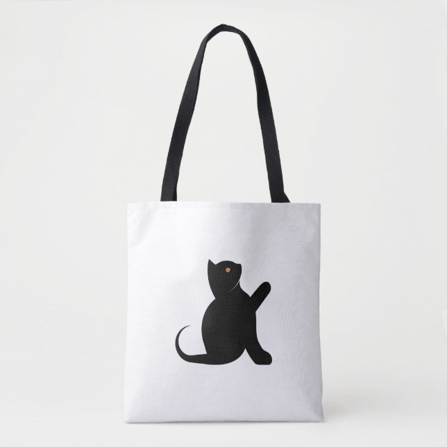 Cat Saying Hello Tote Bag (Front)