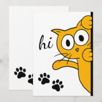 Cat Saying Hi Hello Flat