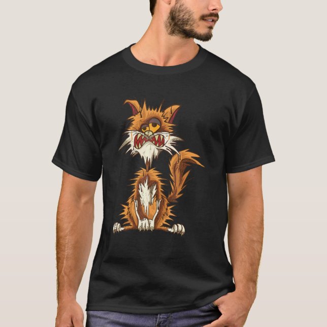 Cat Sayings  It's Fine I'm Fine Everything Is Fine T-Shirt (Front)