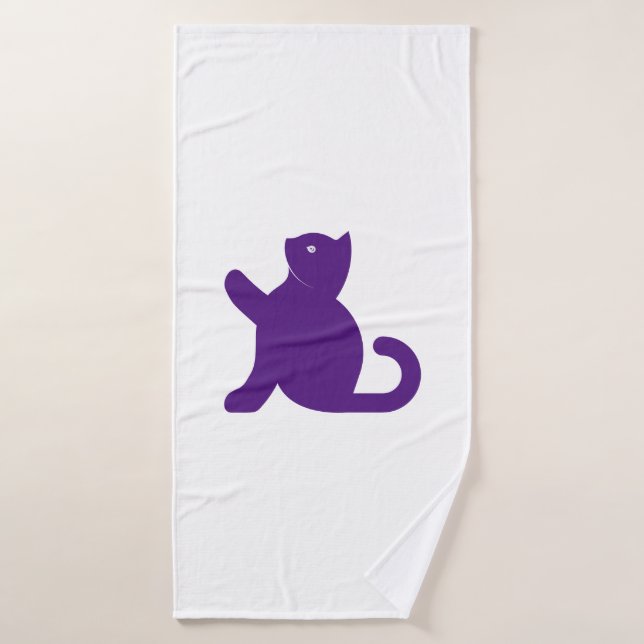 Cat Says Hello Bath Towel (Bath Towel)