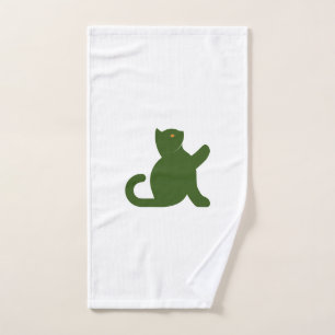 Cat Says Hello Hand Towel