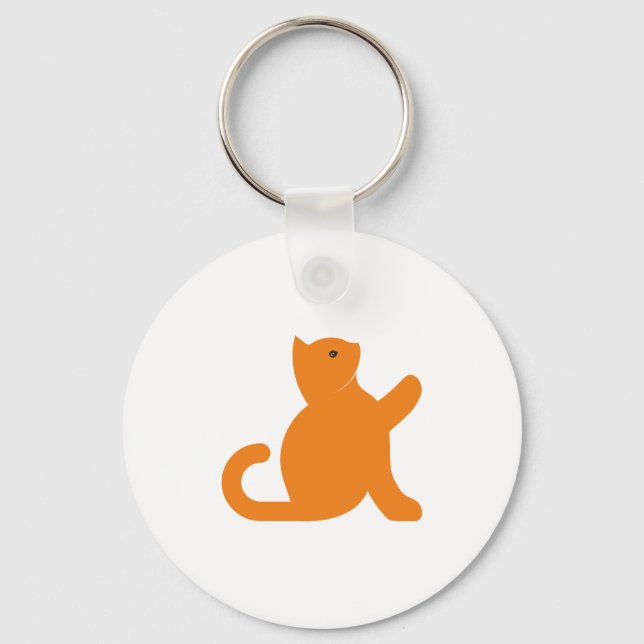 Cat Says Hello Key Ring (Front)