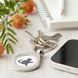 Cat Says Hello Key Ring