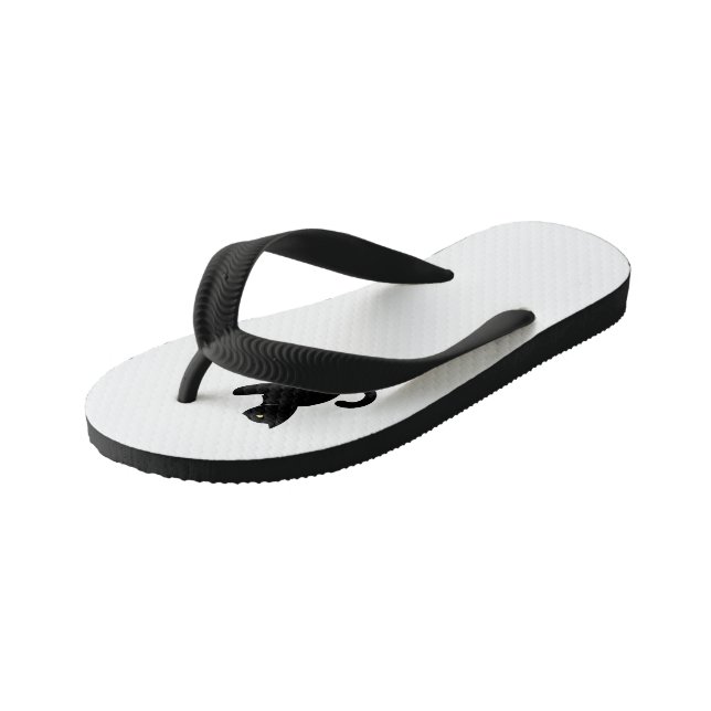 Cat Says Hello Kid's Jandals (Angled)