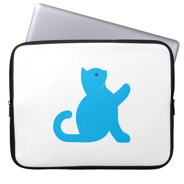 Cat Says Hello Laptop Sleeve (Front)