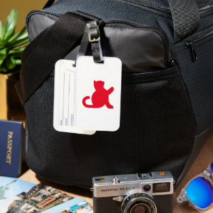 Cat Says Hello Luggage Tag