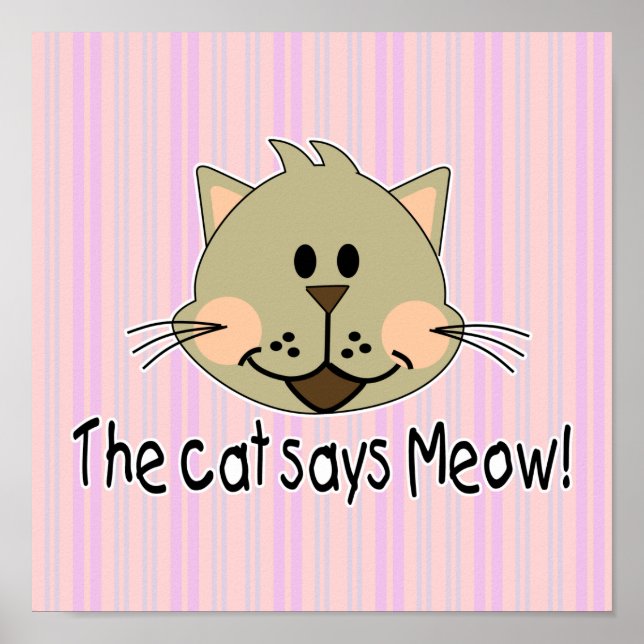 Cat Says Meow Poster (Front)