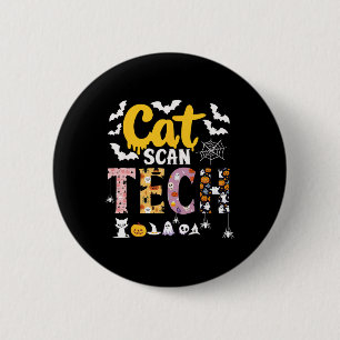 Cat Scan Ct Rad Tech Halloween Costume Spider Fly 6 Cm Round Badge