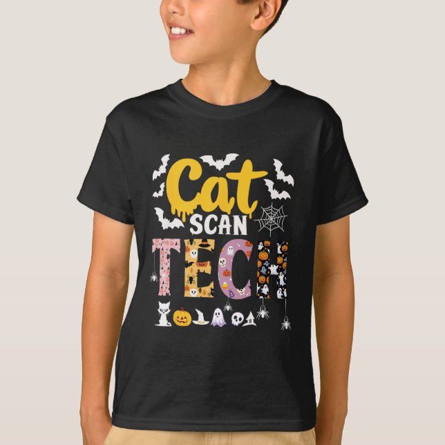 Cat Scan Ct Rad Tech Halloween Costume Spider Fly  T-Shirt (Front)