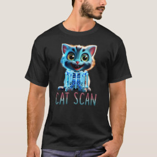 Cat Scan CT Scan Halloween Cat X-Ray Pun Meme Rad  T-Shirt