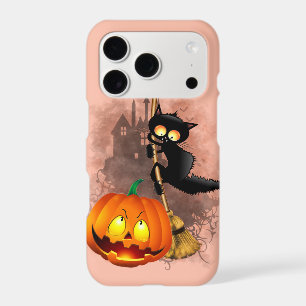 Cat Scared by Pumpkin Fun Halloween Character