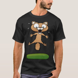 Cat Scared of Cucumber Kitty Cat T-Shirt