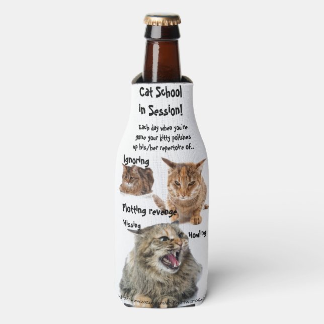 "Cat School" Bottle Cooler (Bottle Front)