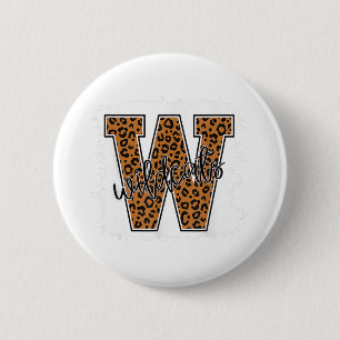 Cat School Spirit Leopard Back To School Girls  6 Cm Round Badge