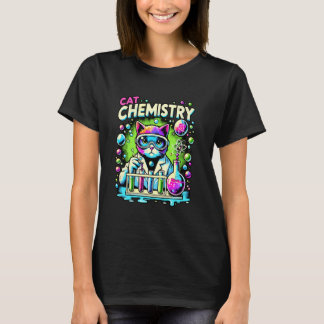 Cat Scientist Chemistry Science Student Feline Lov T-Shirt