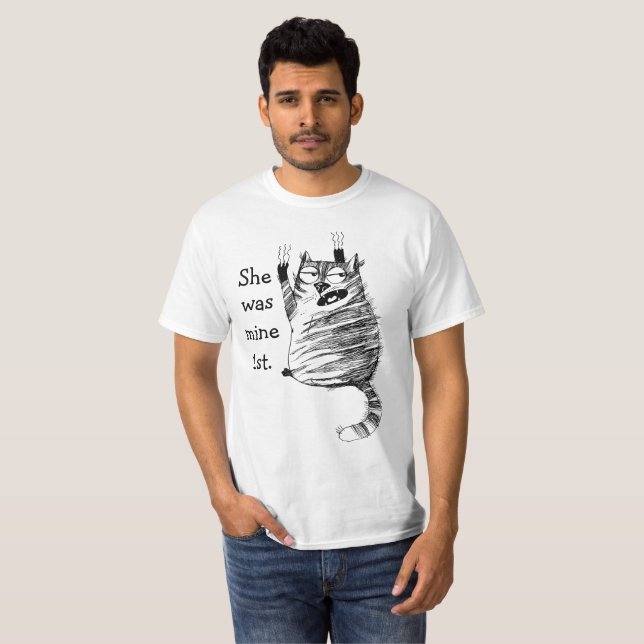 Cat Scratch Jealousy T-Shirt (Front Full)