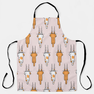 Cat scratch seamless pattern apron