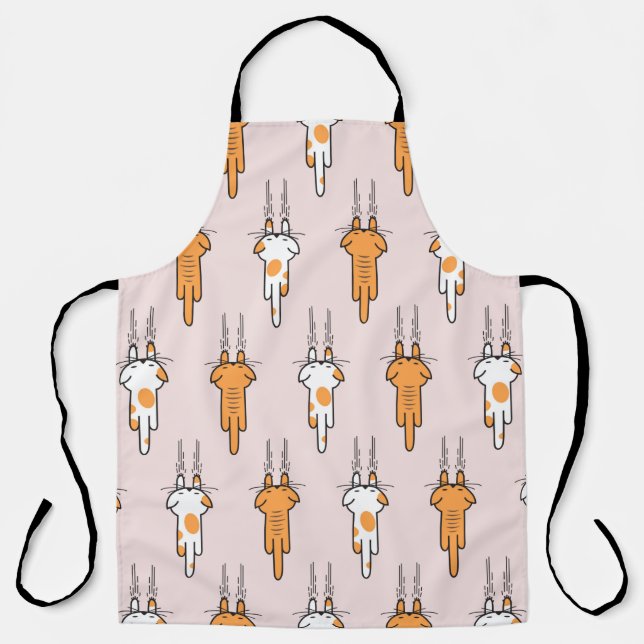 Cat scratch seamless pattern apron (Front)