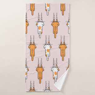 Cat scratch seamless pattern bath towel