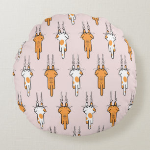 Cat scratch seamless pattern round cushion