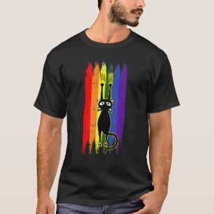 Cat Scratching Gay Pride Kitten Paw Proud Lgbt Q T-Shirt