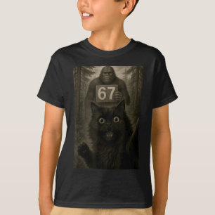 Cat Selfie 67 Meme Six Seven Funny Bigfoot T-Shirt
