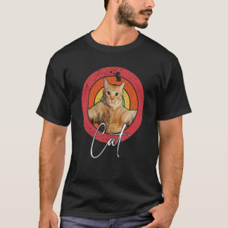 Cat Selfie And Round Rainbow T-Shirt