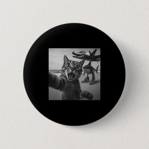Cat Selfie Shark Crocodile Italian Brainrot Meme M 6 Cm Round Badge