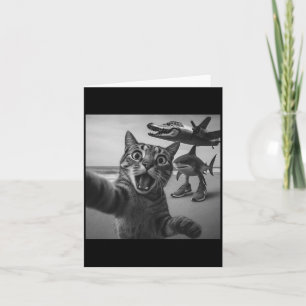 Cat Selfie Shark Crocodile Italian Brainrot Meme M Card