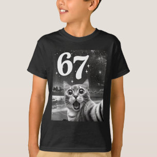 Cat Selfie With 67 Meme Funny Cats Graphic For Men T-Shirt