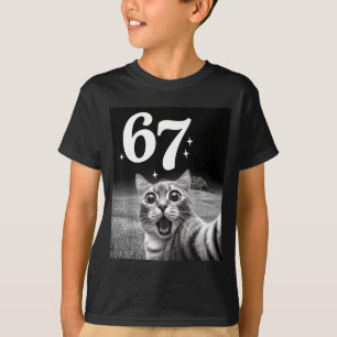Cat Selfie With 67 Meme Funny Cats Graphic For Men T-Shirt