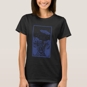 Cat Selfie with Alien UFO for Funny Cat Lovers and T-Shirt