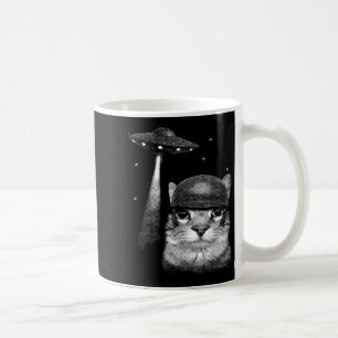 Cat Selfie With Alien Ufo Funny Cat Gifts For Men Coffee Mug