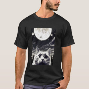 Cat Selfie With Alien UFO Funny Cat Mens Womens To T-Shirt