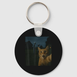 Cat Selfie With Aliens Funny Cat Gifts For Men Wom Key Ring