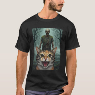 Cat Selfie with Zombie T-Shirt
