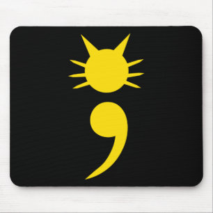 Cat Semicolon May Mental Health Awareness Month Mouse Pad