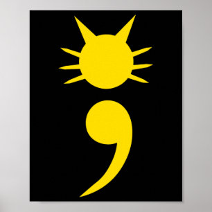 Cat Semicolon May Mental Health Awareness Month Poster