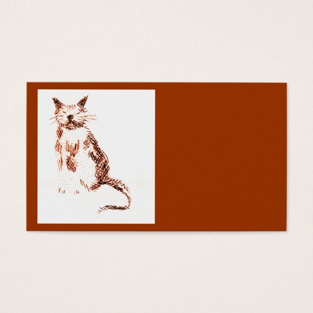 Cat - sepia brown colours (Front)