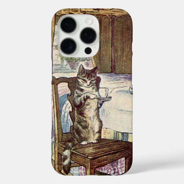 Cat Serving Tea - Beatrix Potter Case-Mate iPhone Case (Back)