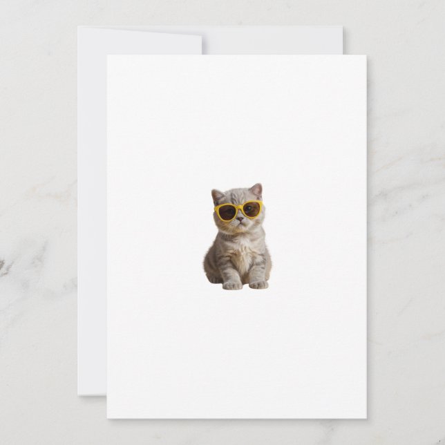 cat shades invitation (Front)