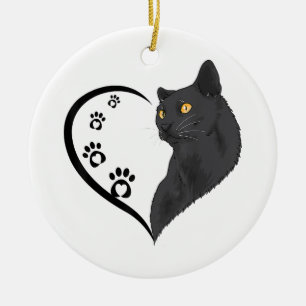 Cat Shirt Cat Shirts For Women Girls Kids Cute Hea Ceramic Tree Decoration