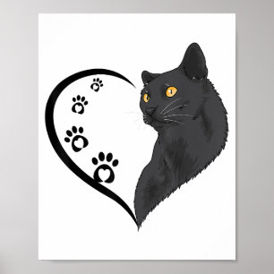 Cat Shirt Cat Shirts For Women Girls Kids Cute Hea Poster
