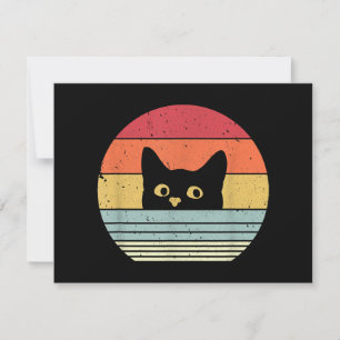 Cat Shirt. Retro Style Thank You Card
