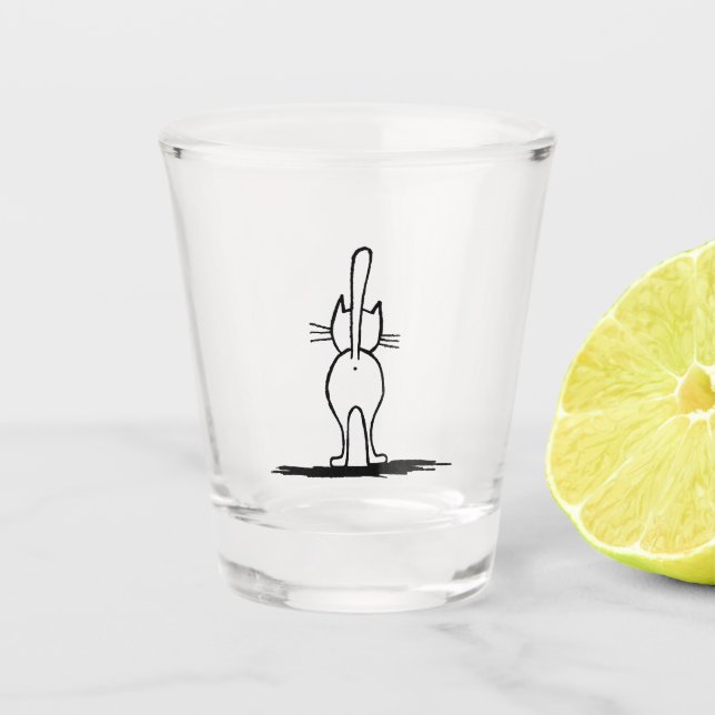 cat shot glass (Front)