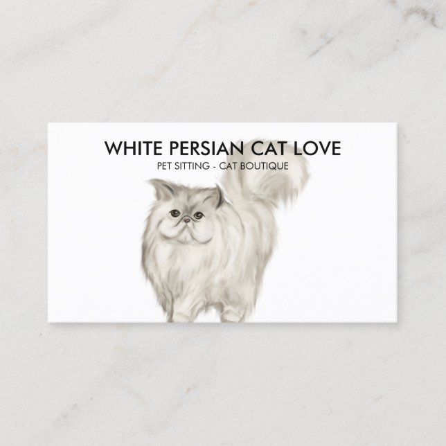 Cat Show Handler Purebred Services Business Card (Front)